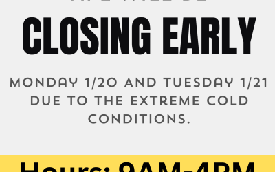 Reduced Hours for Monday 1/20 + Tuesday 1/21