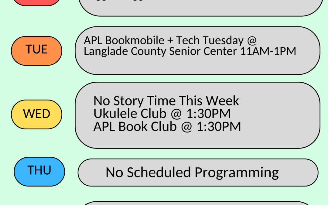 This Week At the Library…